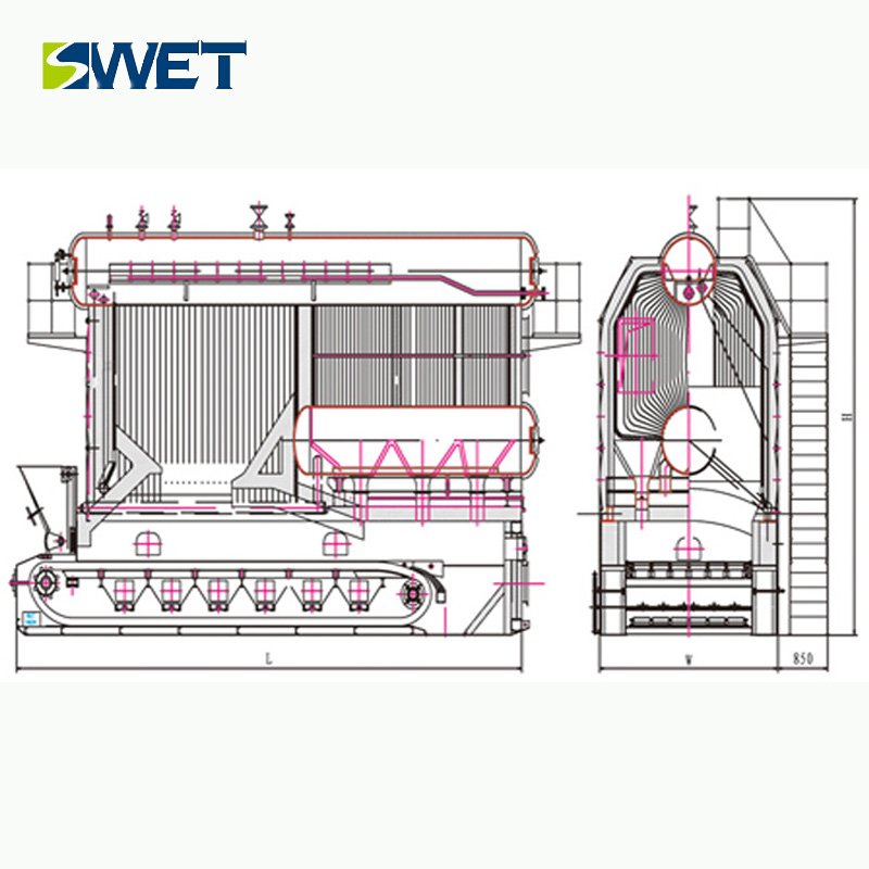 Industrial 30t/h Biomass / Coal SZL Steam boiler
