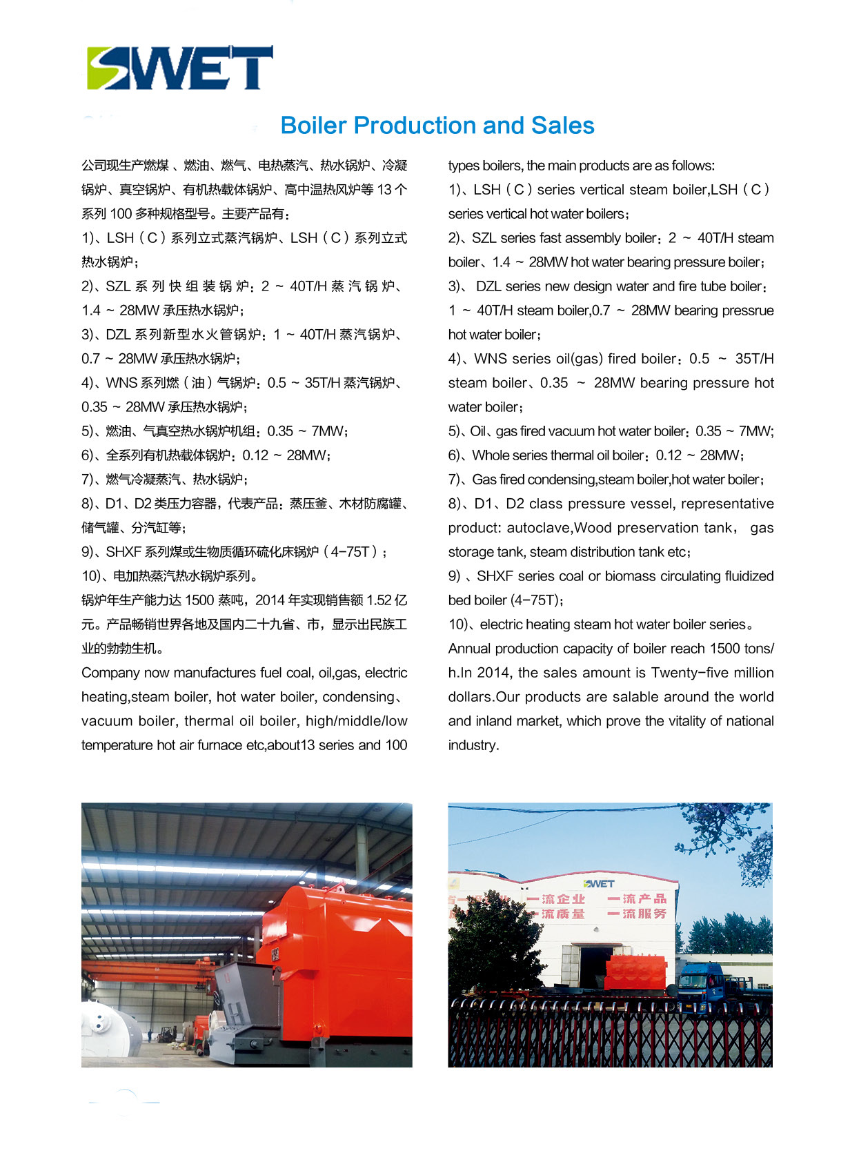 Boiler products sales form swetboiler manufacturer