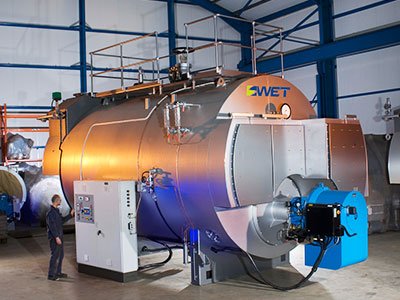 The customer is testing the new boiler